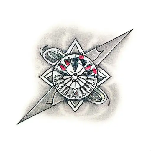 spartan halo flower tattoo design idea