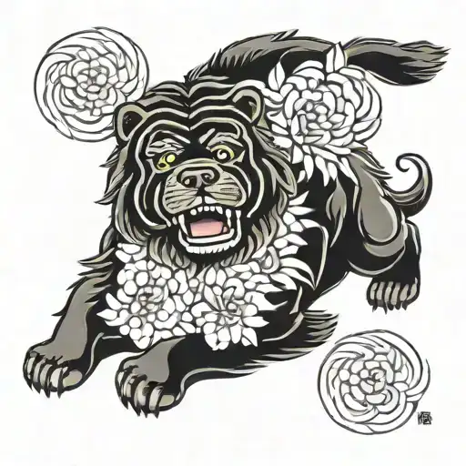 chow chow gorrilla tattoo design idea