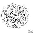 A tree of life with books as its leaves, symbolizing the continuous growth of knowledge and learning tattoo design idea
