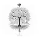 A tree of life with books as its leaves, symbolizing the continuous growth of knowledge and learning tattoo design idea