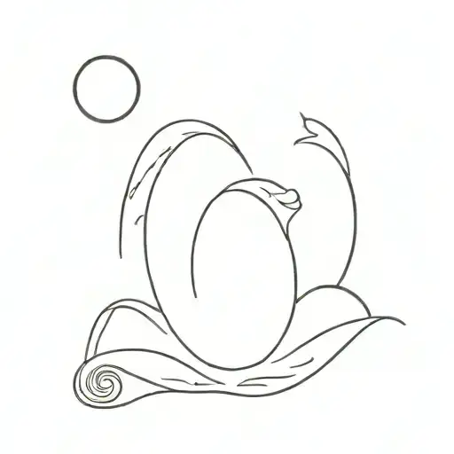 A minimalist tattoo of a love letter written in the sand with a moon shining above tattoo design idea