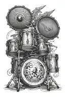 drums tattoo design idea