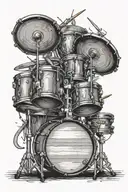 drums tattoo design idea