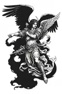 archangel Raphael angel tattoo design idea