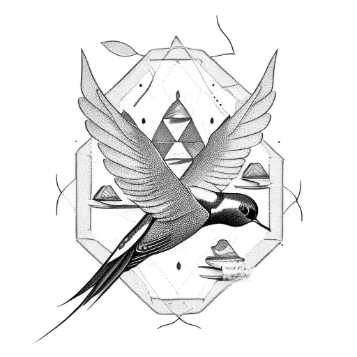 Swallow Bird tattoo design idea
