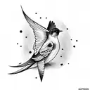Swallow Bird tattoo design idea