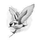 Swallow Bird tattoo design idea