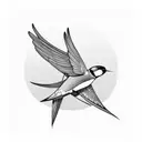 Swallow Bird tattoo design idea