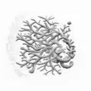 A stethoscope intertwined with a delicate coral reef design, symbolizing the balance between medicine and nature tattoo design idea