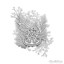 A stethoscope intertwined with a delicate coral reef design, symbolizing the balance between medicine and nature tattoo design idea