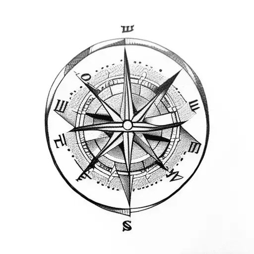 libra, climbing, compass, canoe, star tattoo design idea