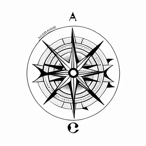 libra, climbing, compass, canoe, star tattoo design idea