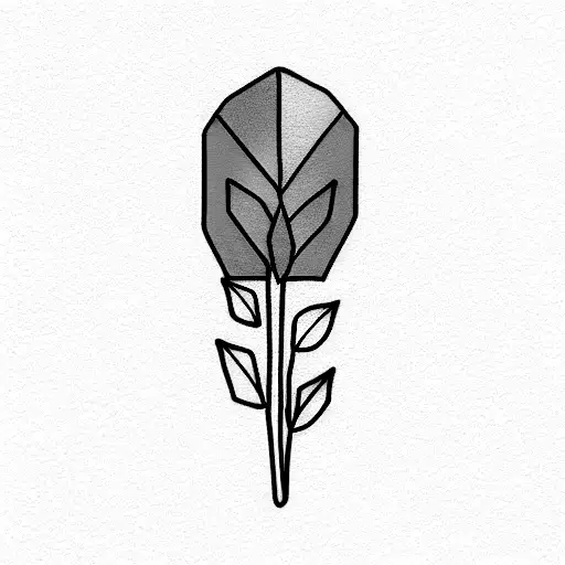 lavender low-poly tattoo design idea
