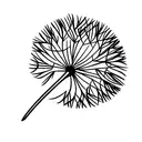 dandelion low-poly tattoo design idea