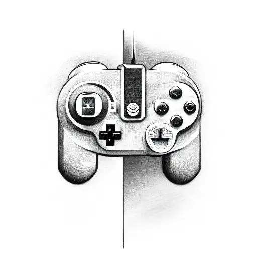 A video game controller merging with a book tattoo design idea