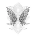 WINGS LIBERTY tattoo design idea