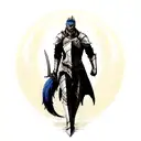 artorias with his wolf sif tattoo design idea