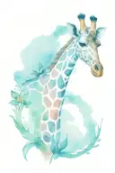 giraffe tattoo design idea