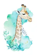 giraffe tattoo design idea