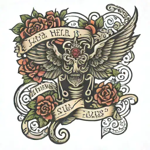 Joshua 1:9 bible verse tattoo design idea