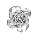 Infinity with letter A and P tattoo design idea