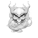 Infinity with letter A and P tattoo design idea