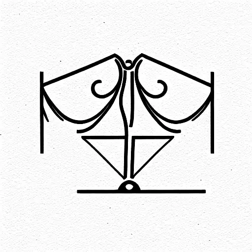 Libra scales tattoo design idea