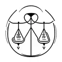 Libra scales tattoo design idea