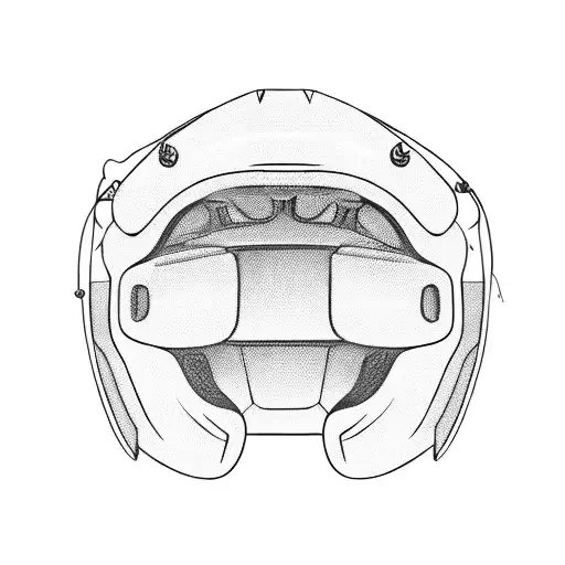 Motocross helmet with landscape paint tattoo design idea