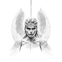 angel Michael fallen angel tattoo design idea