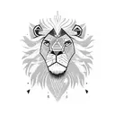 Lion King characters in a blackwork style tattoo design idea