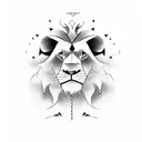 Lion King characters in a blackwork style tattoo design idea