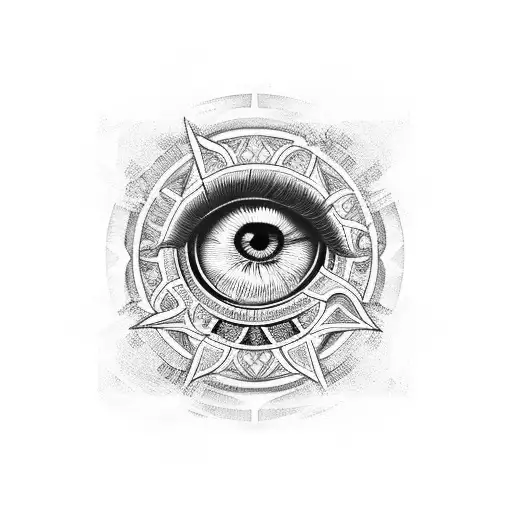 Eye of Ra tattoo design idea