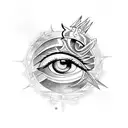 Eye of Ra tattoo design idea