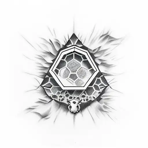 honeycomb windows with diffrent animal inside each little window tattoo design idea