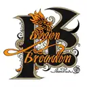 Brandon in cursive over Roman numeral 1.7.23 tattoo design idea