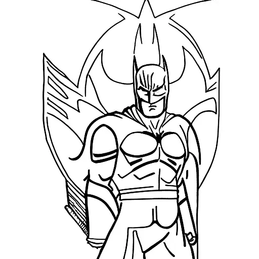 Batman x spartan warrior  tattoo design idea