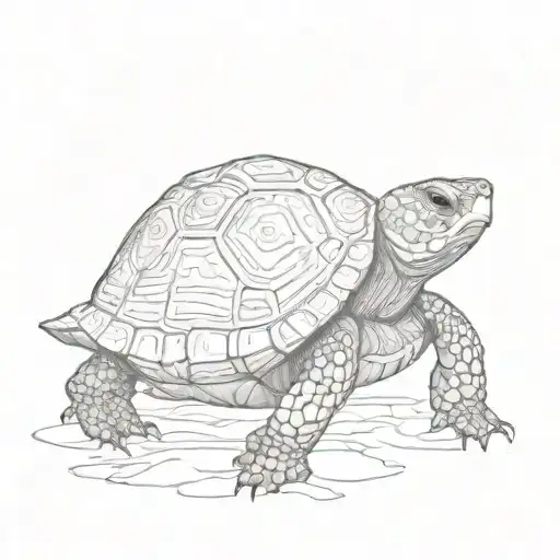 box turtle  tattoo design idea