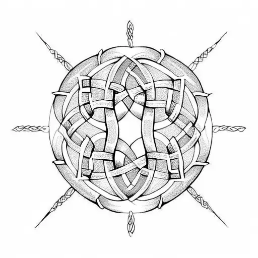 Celtic knotwork shoulder tattoo design idea