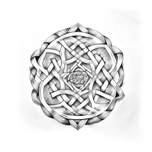 Celtic knotwork shoulder tattoo design idea