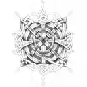 Celtic knotwork shoulder tattoo design idea