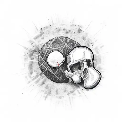 bomb with Shaka hands tattoo design idea