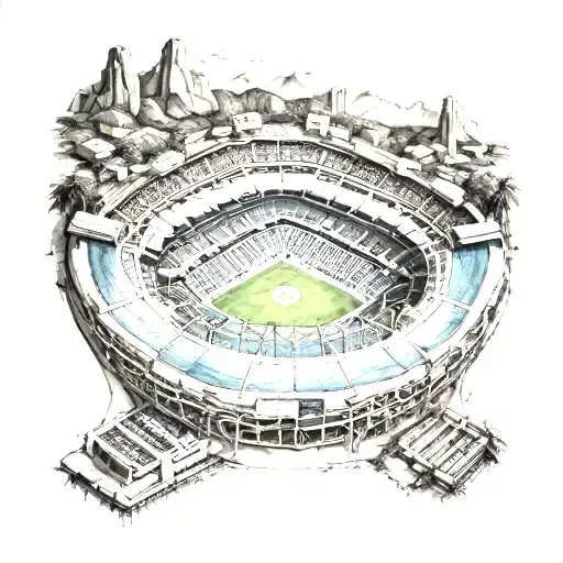 maracana football stadium tattoo design idea