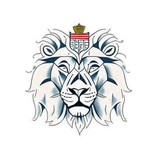 lion statue  tattoo design idea