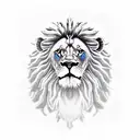 lion statue  tattoo design idea