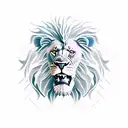 lion statue  tattoo design idea