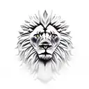 lion statue  tattoo design idea