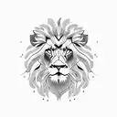 lion statue  tattoo design idea