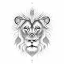 lion statue  tattoo design idea