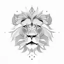lion statue  tattoo design idea